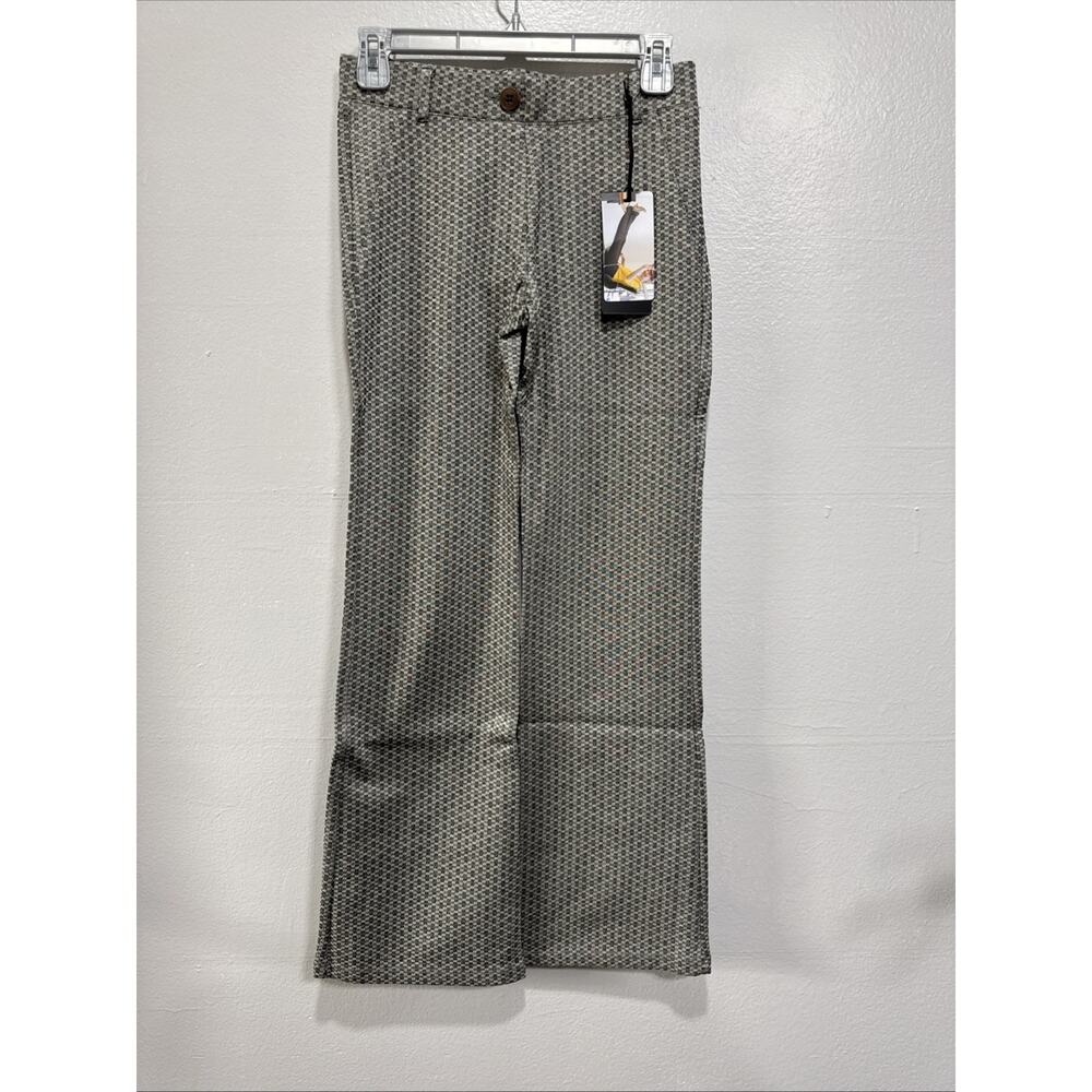 Betabrand Boot Cut Dress Pant Yoga Pant Basket Weave Gray Womens XS Petite *READ